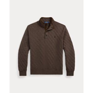 Polo Ralph Lauren Quilted Double-Knit Jersey Pullover Heather Brown size S NWOT